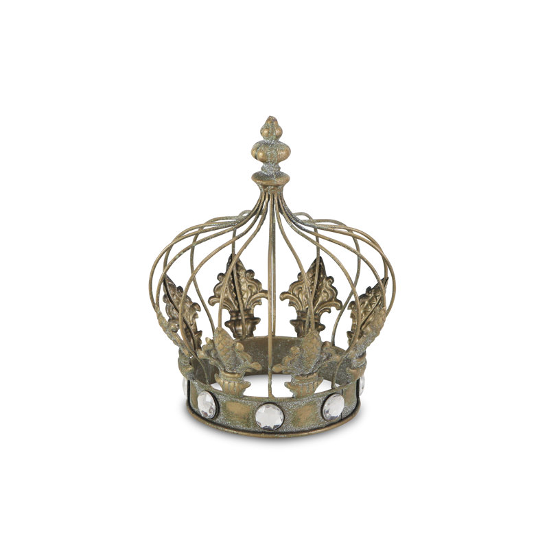 Lark Manor Bronze Metal Decorative Jeweled Crown & Reviews Wayfair
